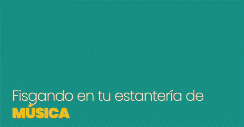 Animación de la pantalla de búsqueda mostrando géneros literarios